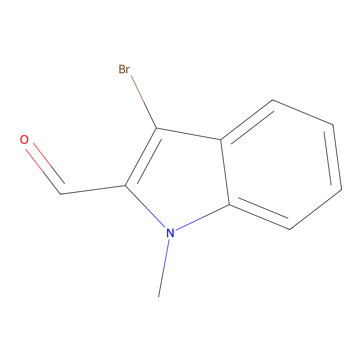 3-bromo-1-methyl-1H-indole-2-carbaldehyde molecular structure, CAS 499983-78-7