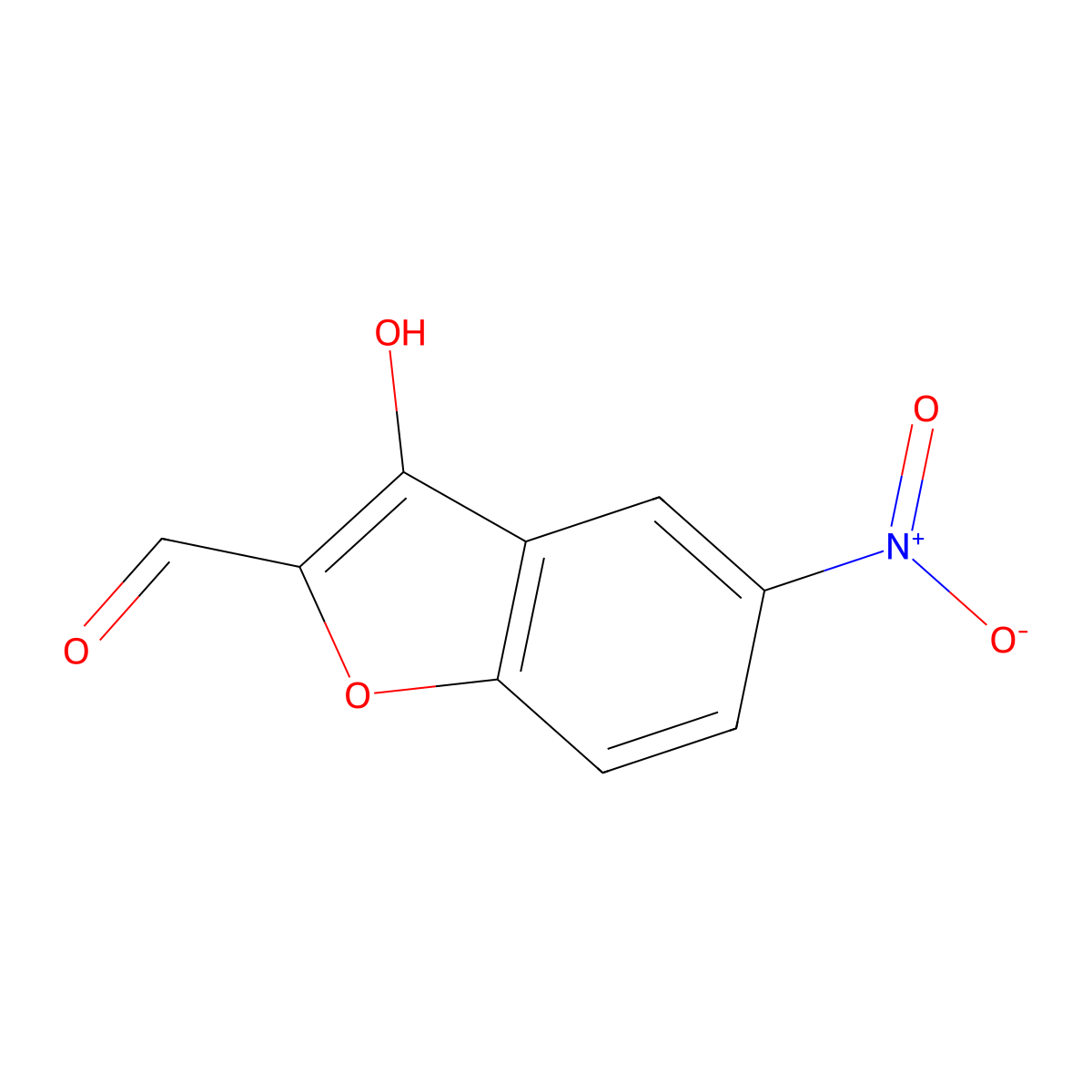 3-Hydroxy-5-nitro-1-benzofuran-2-carbaldehyde molecular structure, CAS 499985-22-7