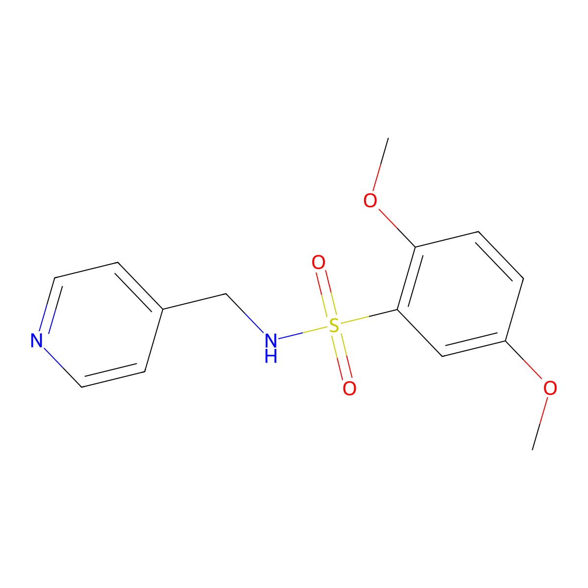 [(2,5-Dimethoxyphenyl)sulfonyl](4-pyridylmethyl)amine molecular structure, CAS 499985-50-1