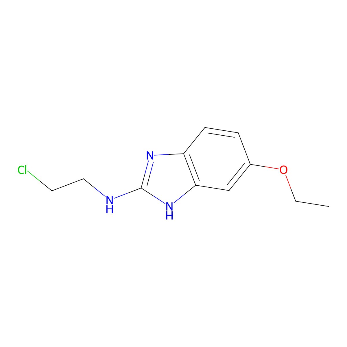 N-(2-chloroethyl)-5-ethoxy-1H-benzimidazol-2-amine molecular structure, CAS 499986-97-9