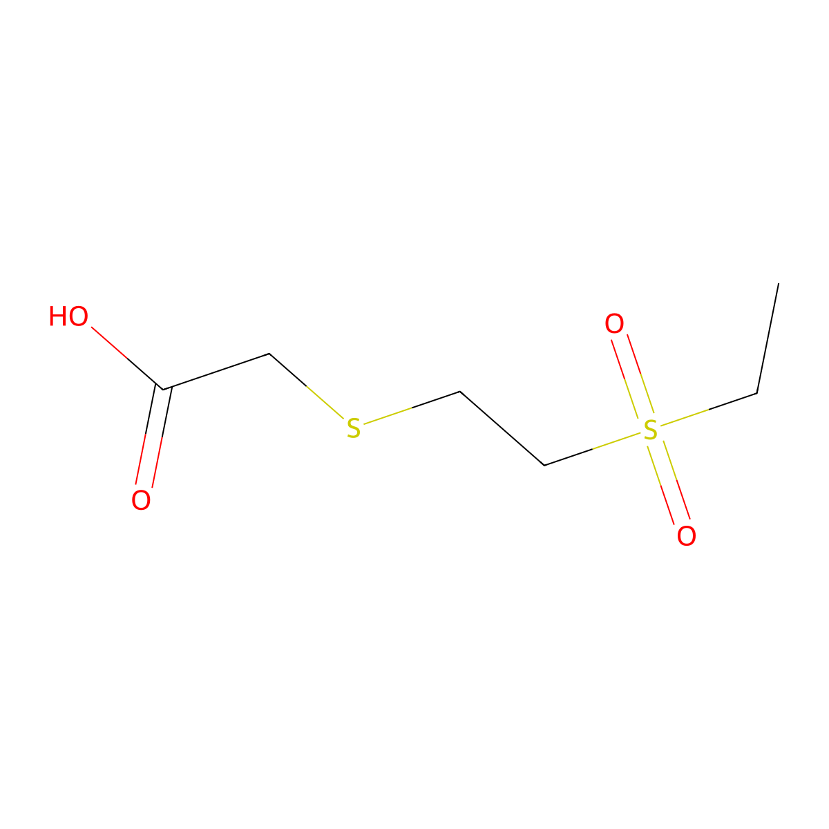 (2-Ethanesulfonyl-ethylsulfanyl)-acetic acid molecular structure, CAS 499987-50-7