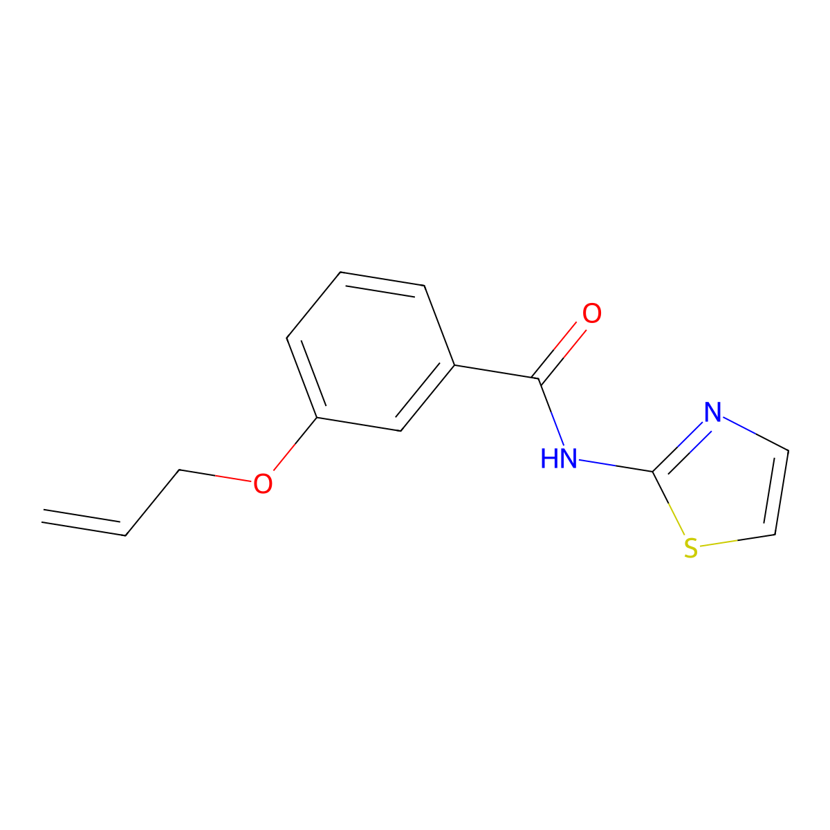 Benzamide, 3-(2-propenyloxy)-N-2-thiazolyl- molecular structure, CAS 499989-63-8