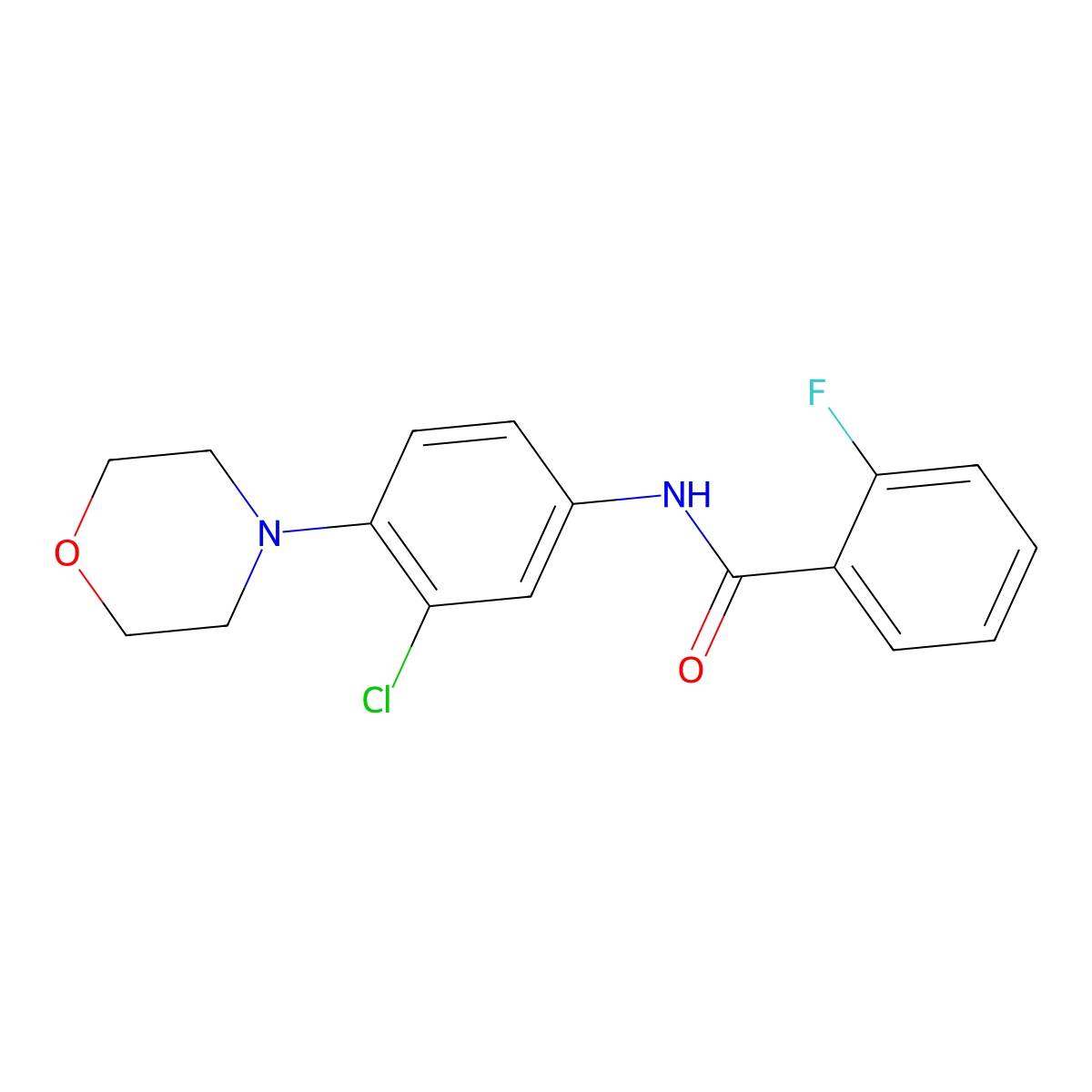 N-(3-chloro-4-morpholin-4-ylphenyl)-2-fluorobenzamide molecular structure, CAS 499996-62-2