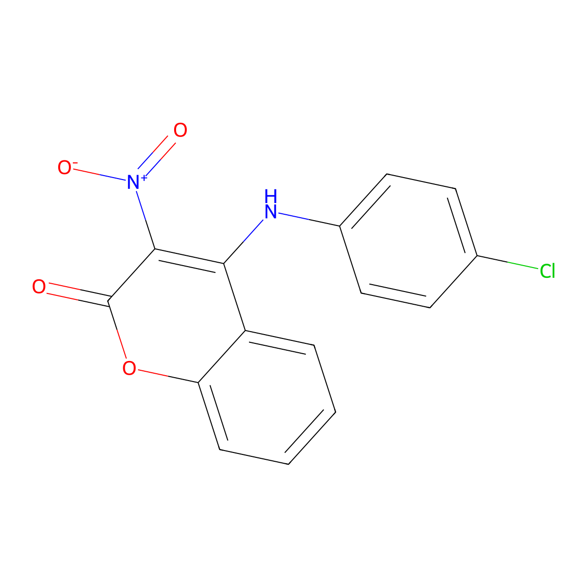 4-(4-Chloroanilino)-3-nitrochromen-2-one molecular structure, CAS 499997-11-4