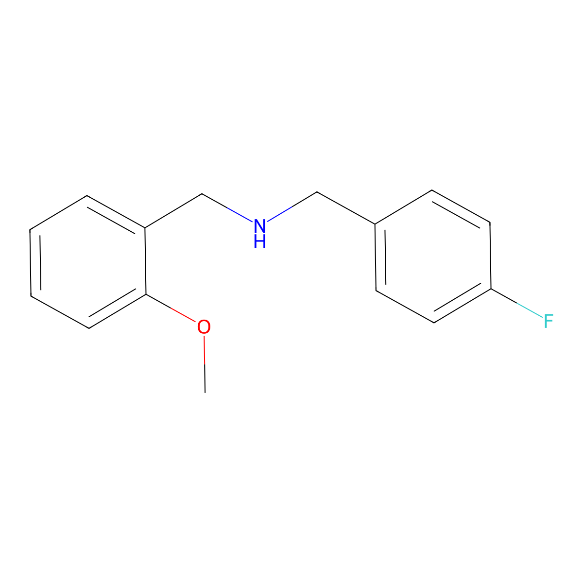 (4-Fluorobenzyl)(2-methoxybenzyl)amine molecular structure, CAS 499997-38-5