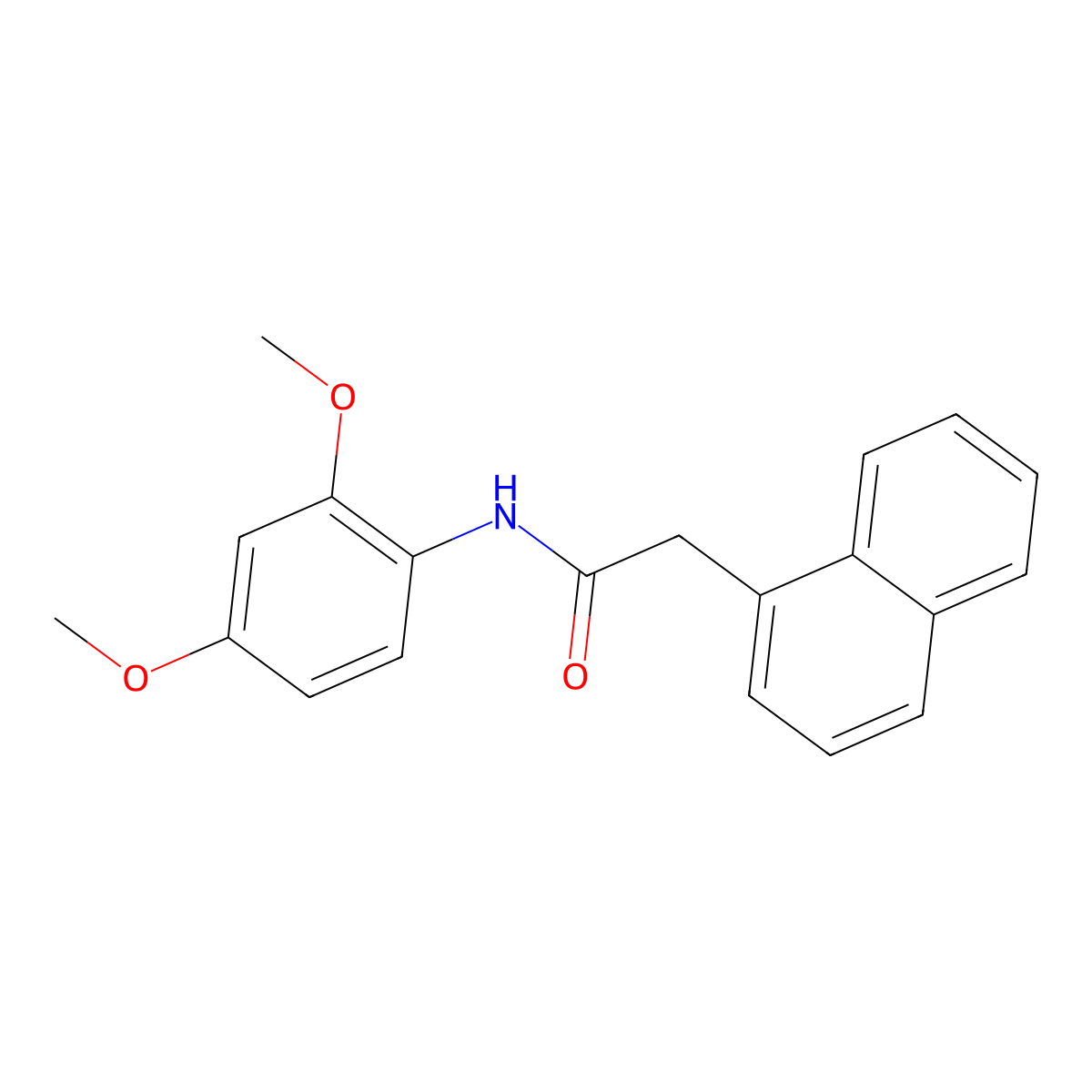 N-(2,4-Dimethoxyphenyl)-1-naphthaleneacetamide molecular structure, CAS 499997-39-6