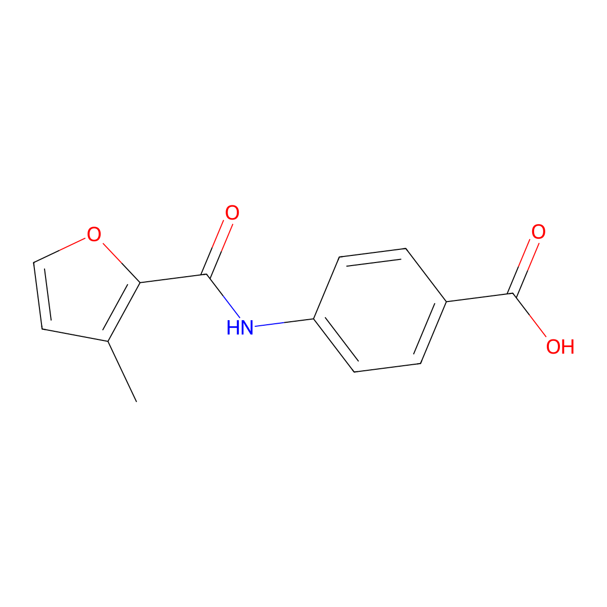 4-[(3-Methyl-2-furoyl)amino]benzoic acid molecular structure, CAS 499997-72-7