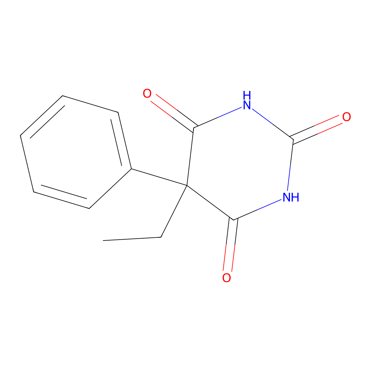 Phenobarbital molecular structure, CAS 50-06-6