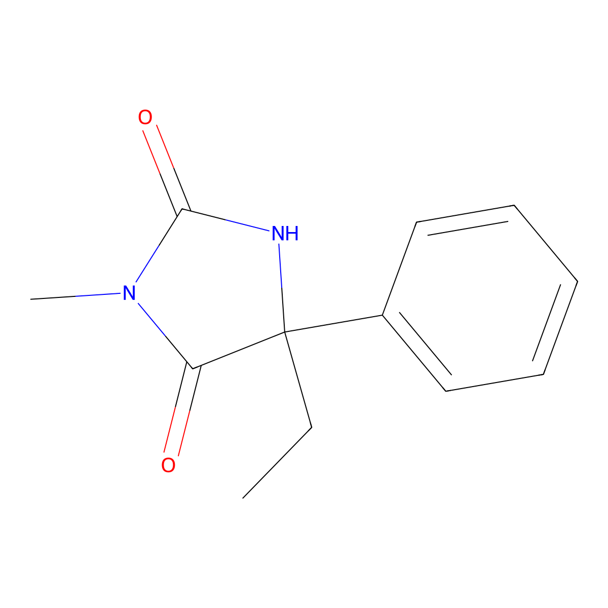 Mephenytoin molecular structure, CAS 50-12-4