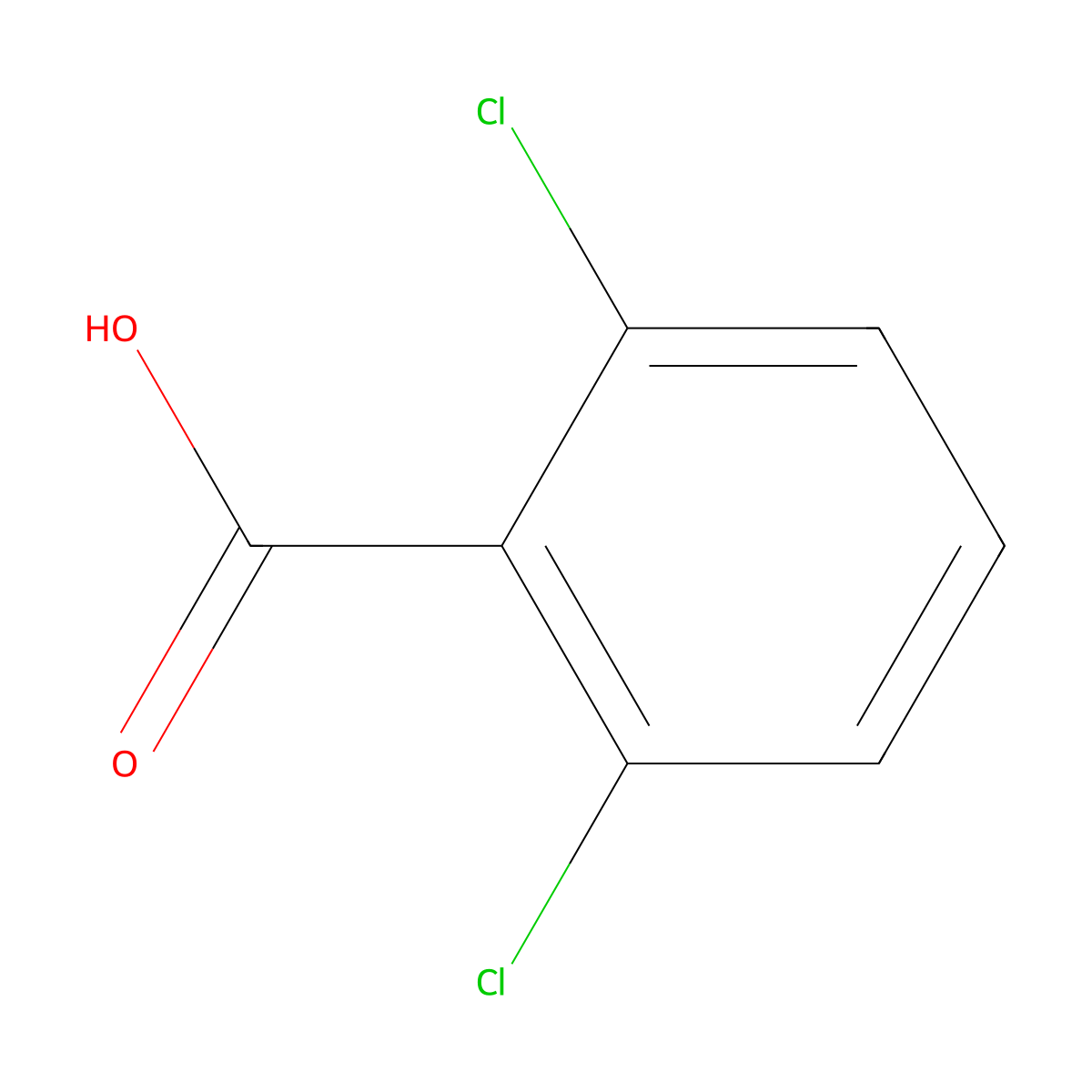 2,6-Dichlorobenzoic acid molecular structure, CAS 50-30-6