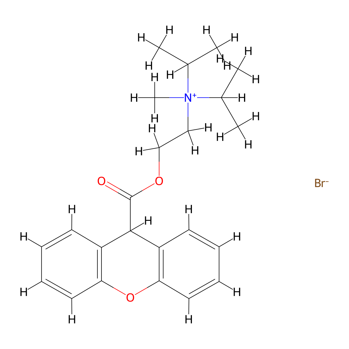 Propantheline Bromide molecular structure, CAS 50-34-0