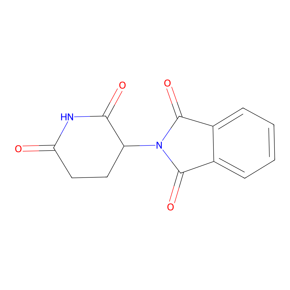 Thalidomide molecular structure, CAS 50-35-1