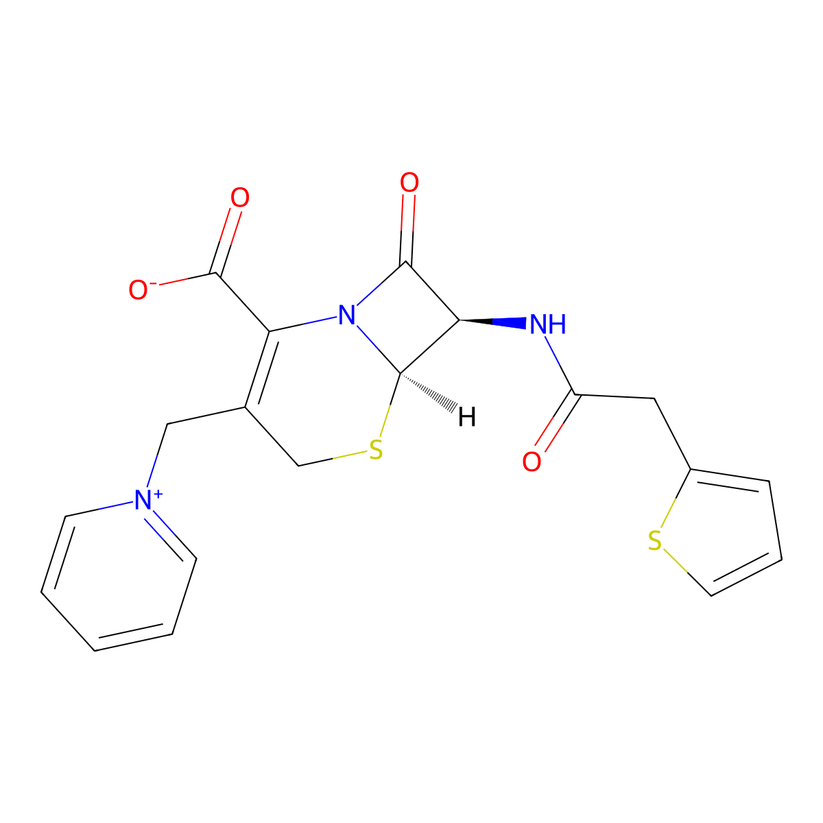 Cephaloridine molecular structure, CAS 50-59-9