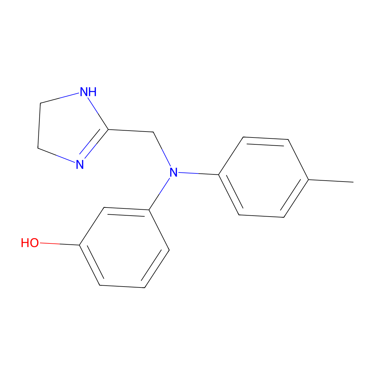 Phentolamine molecular structure, CAS 50-60-2