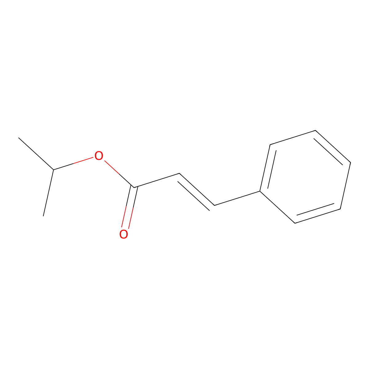 Isopropyl Cinnamate molecular structure, CAS 50-68-0