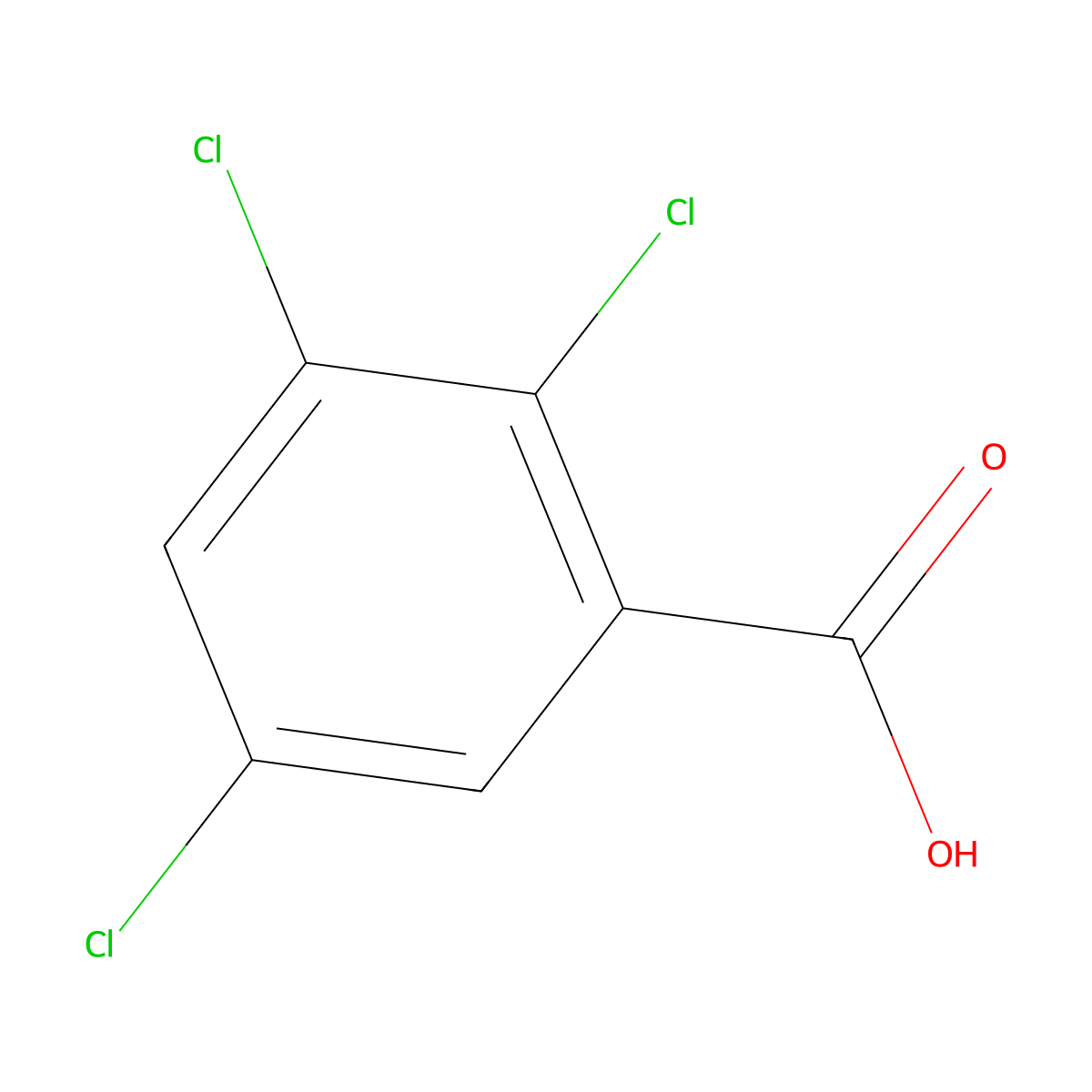 2,3,5-Trichlorobenzoic acid molecular structure, CAS 50-73-7