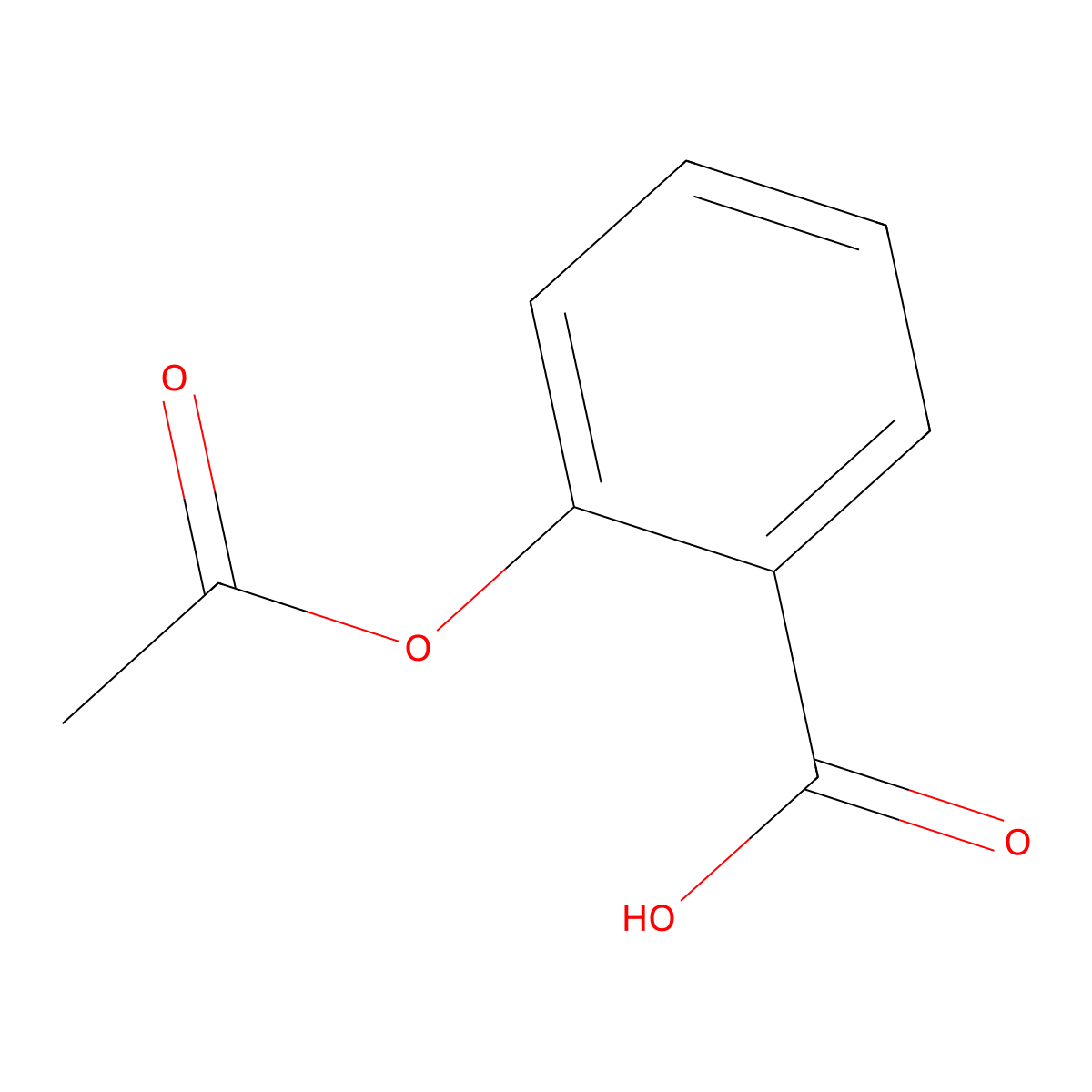 Aspirin molecular structure, CAS 50-78-2