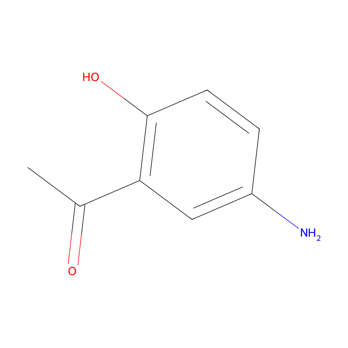 1-(5-Amino-2-hydroxyphenyl)ethanone molecular structure, CAS 50-80-6