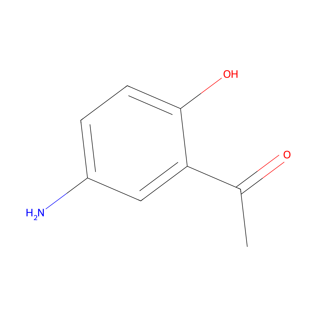 1-(5-Amino-2-hydroxyphenyl)ethanone molecular structure, CAS 50-80-6