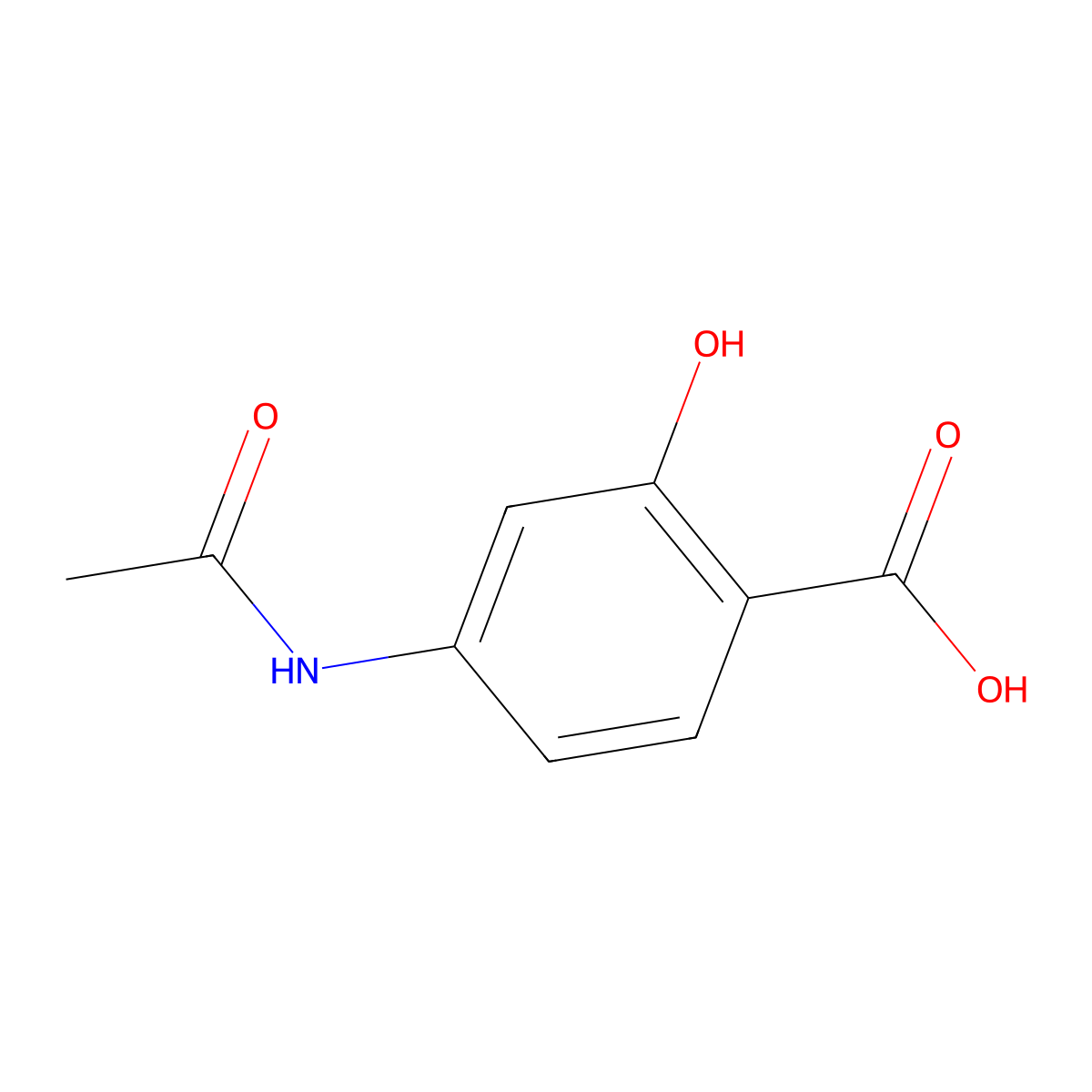 4-Acetamidosalicylic acid molecular structure, CAS 50-86-2