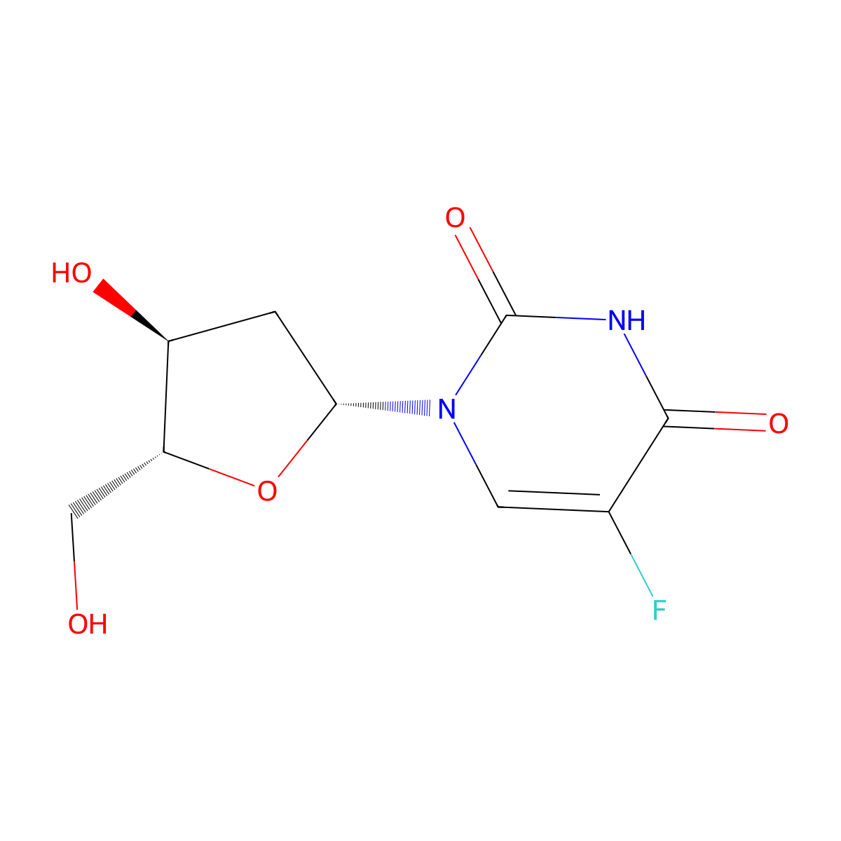 Floxuridine molecular structure, CAS 50-91-9