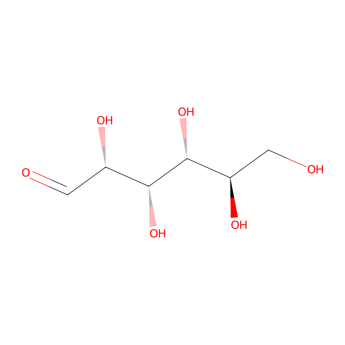 (2R,3S,4R,5R)-2,3,4,5,6-pentahydroxyhexanal molecular structure, CAS 50-99-7
