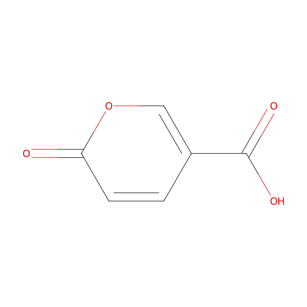 Coumalic acid molecular structure, CAS 500-05-0