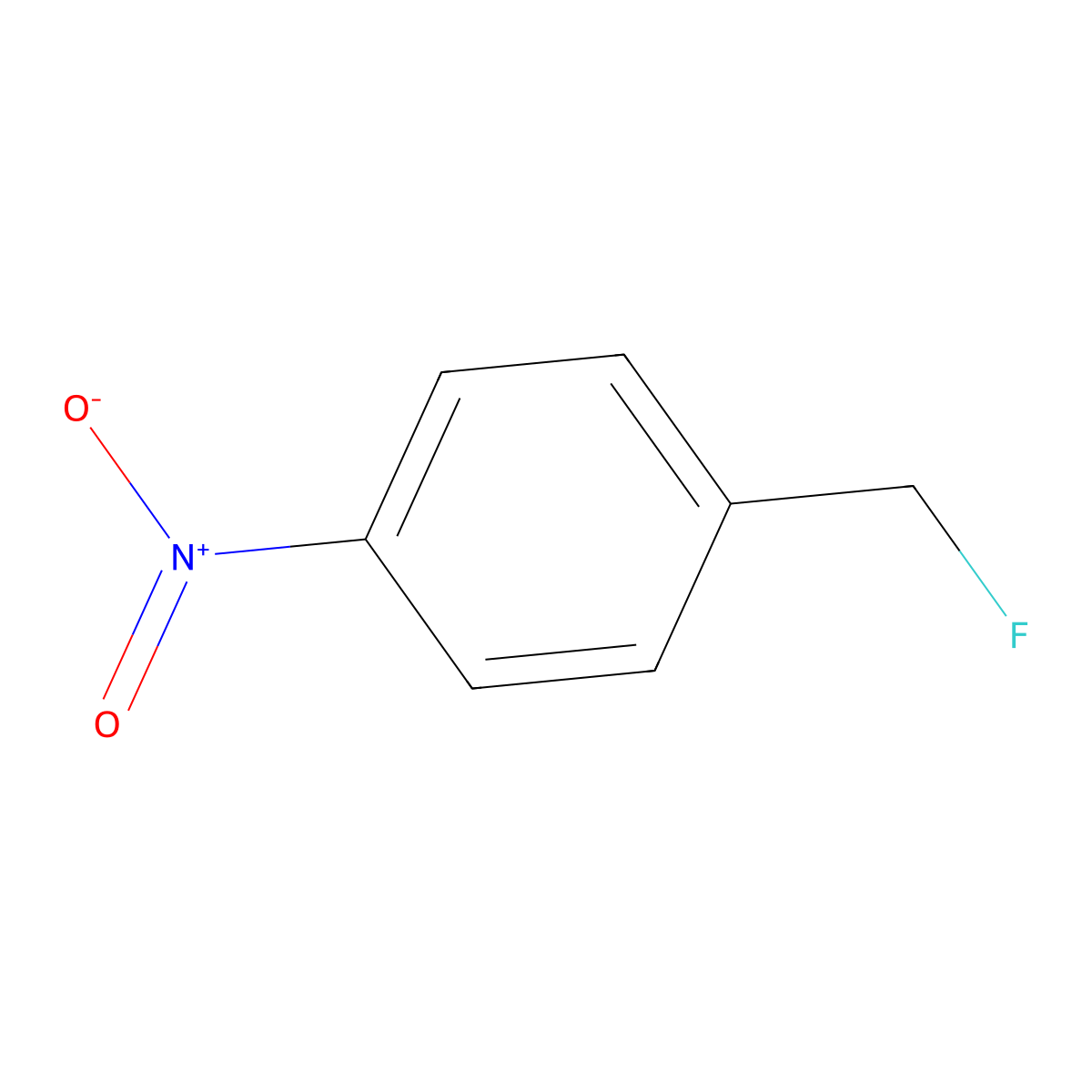 4-Nitrobenzyl fluoride molecular structure, CAS 500-11-8