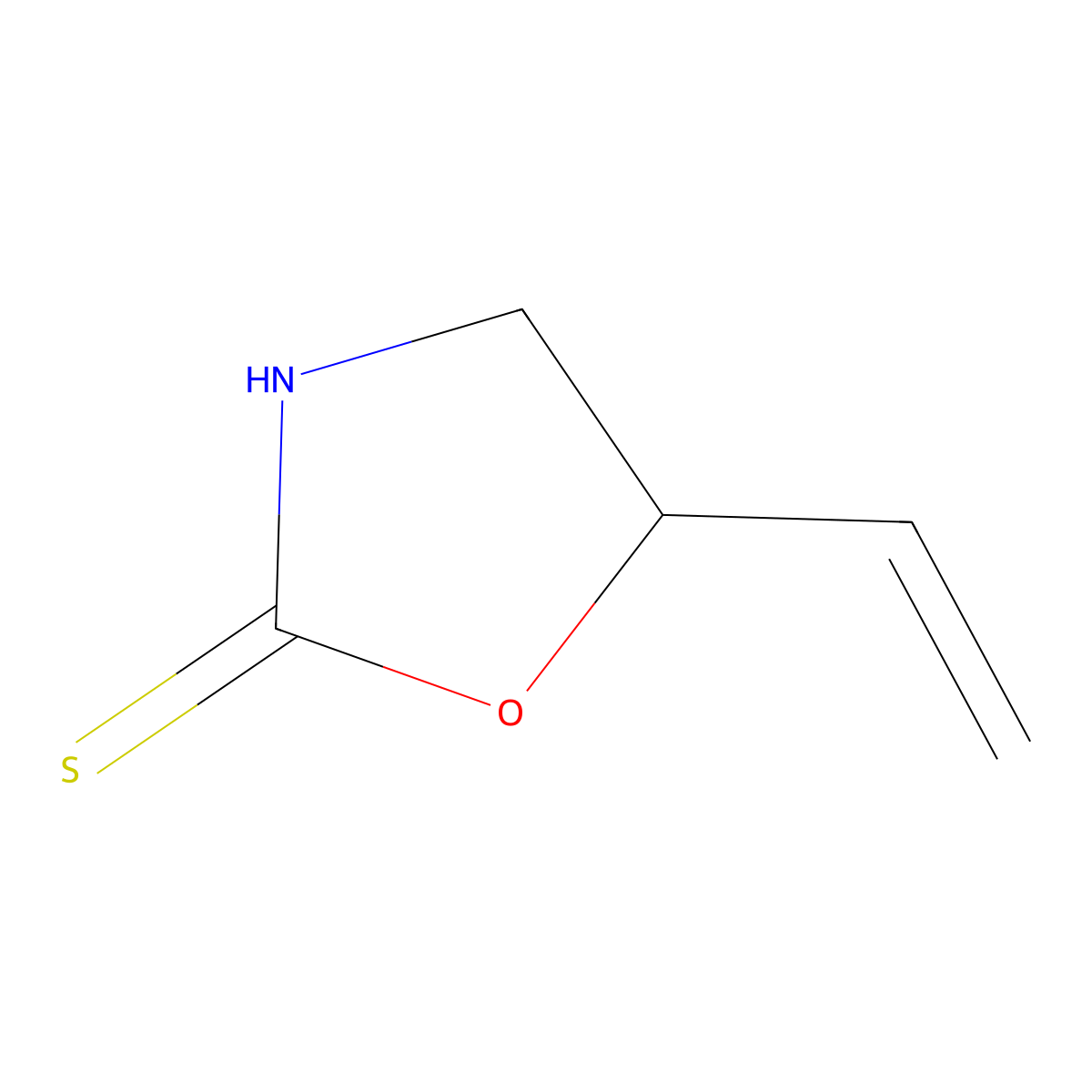(5S)-5-ethenyl-2-oxazolidinethione molecular structure, CAS 500-12-9