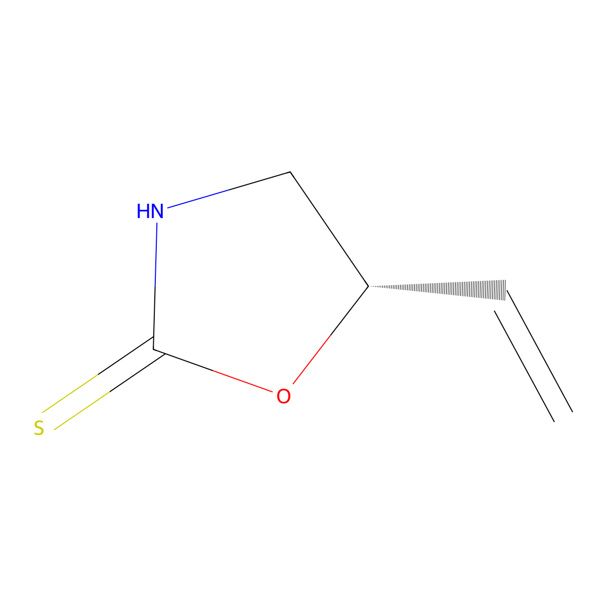 (5S)-5-ethenyl-2-oxazolidinethione molecular structure, CAS 500-12-9