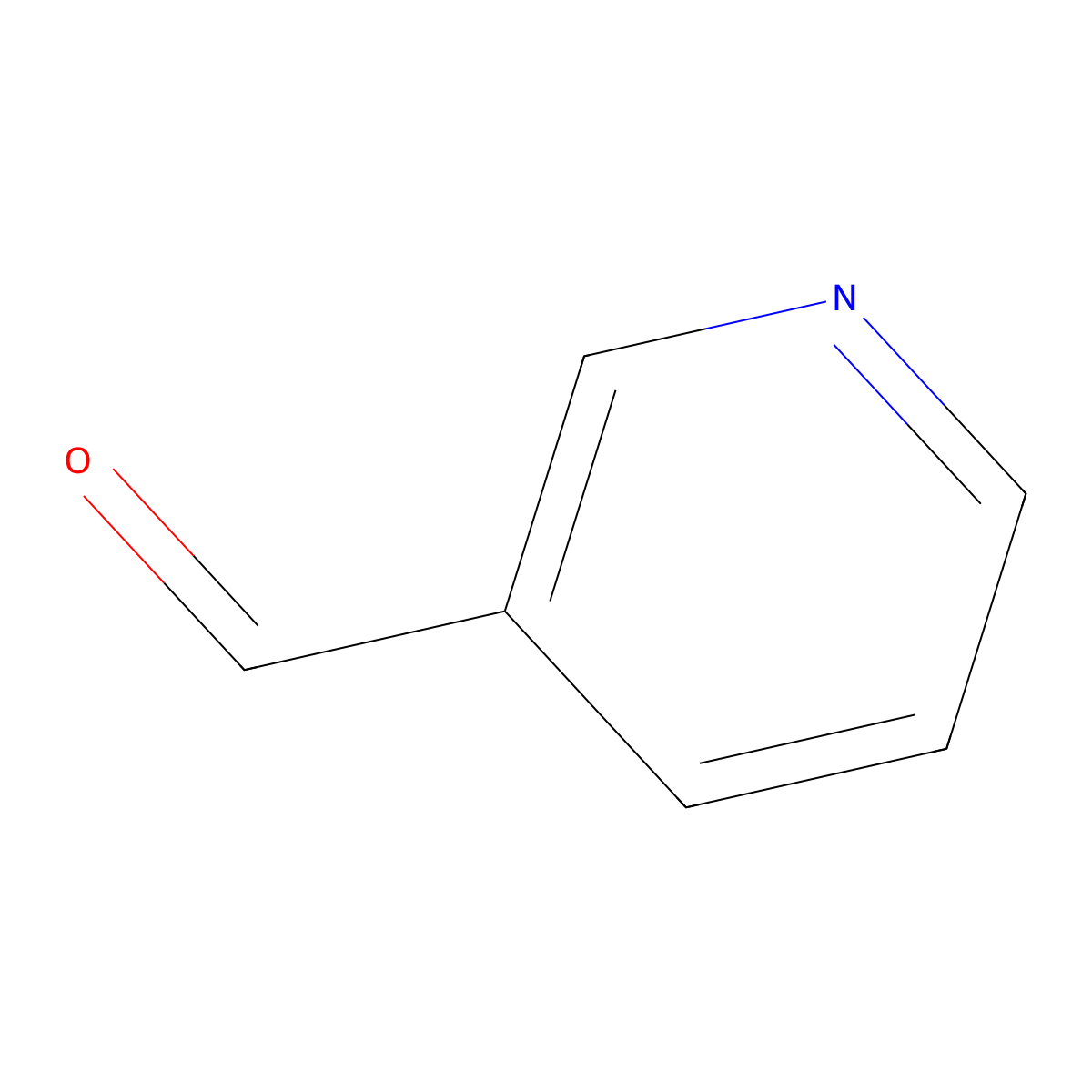 3-Pyridinecarboxaldehyde molecular structure, CAS 500-22-1