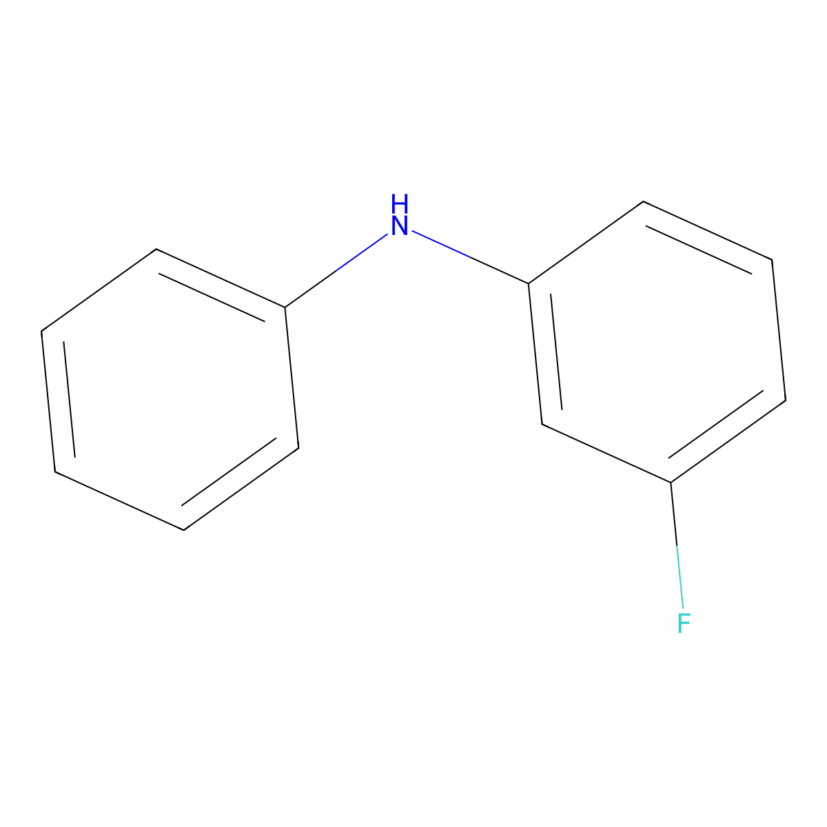3-fluoro-N-phenylaniline molecular structure, CAS 500-41-4