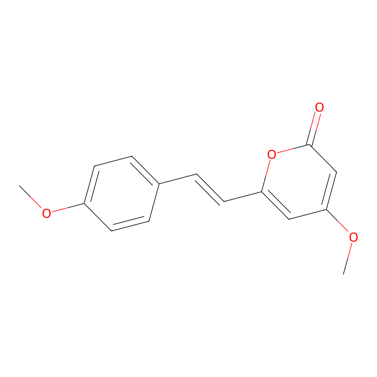 Yangonin molecular structure, CAS 500-62-9