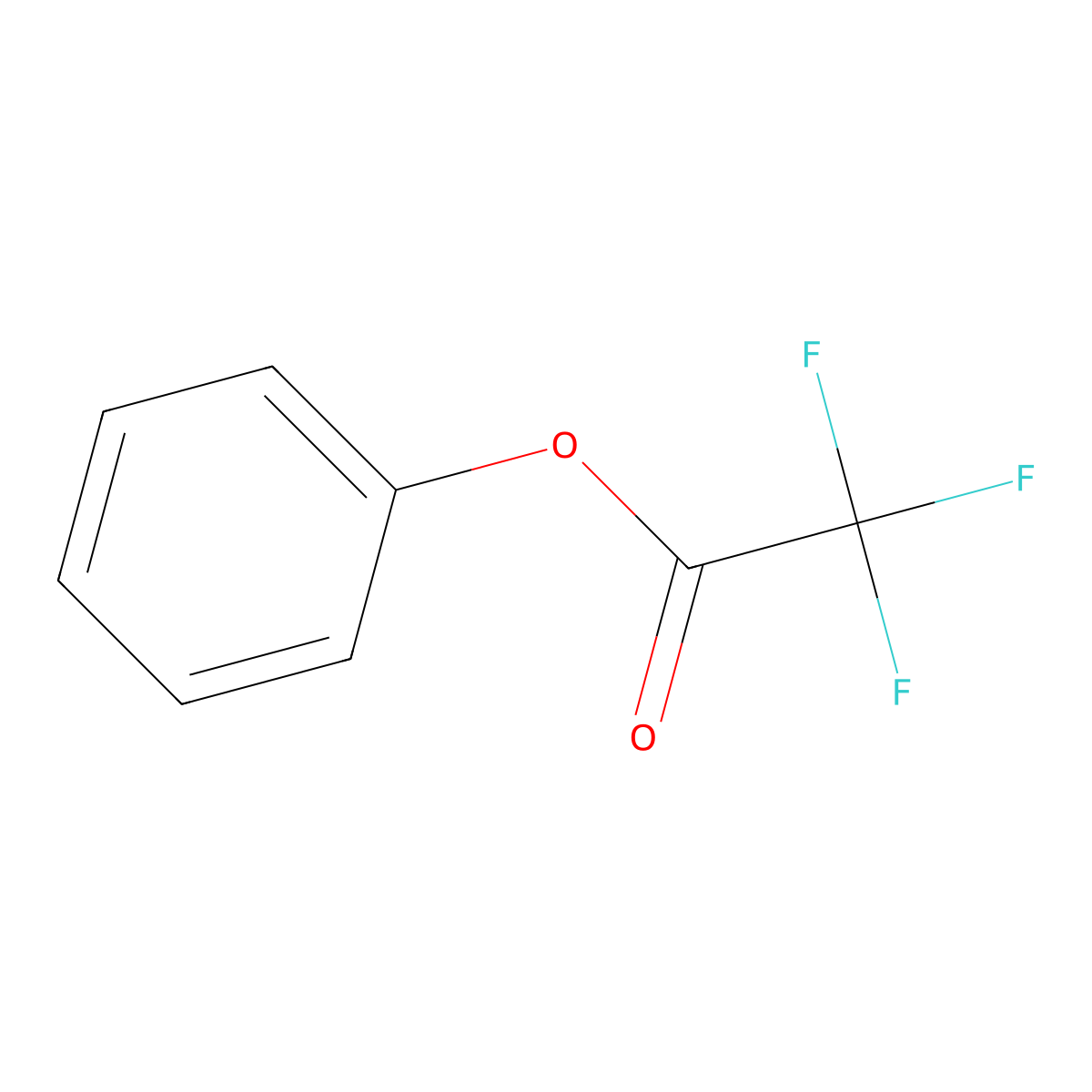 Acetic acid, 2,2,2-trifluoro-, phenyl ester molecular structure, CAS 500-73-2