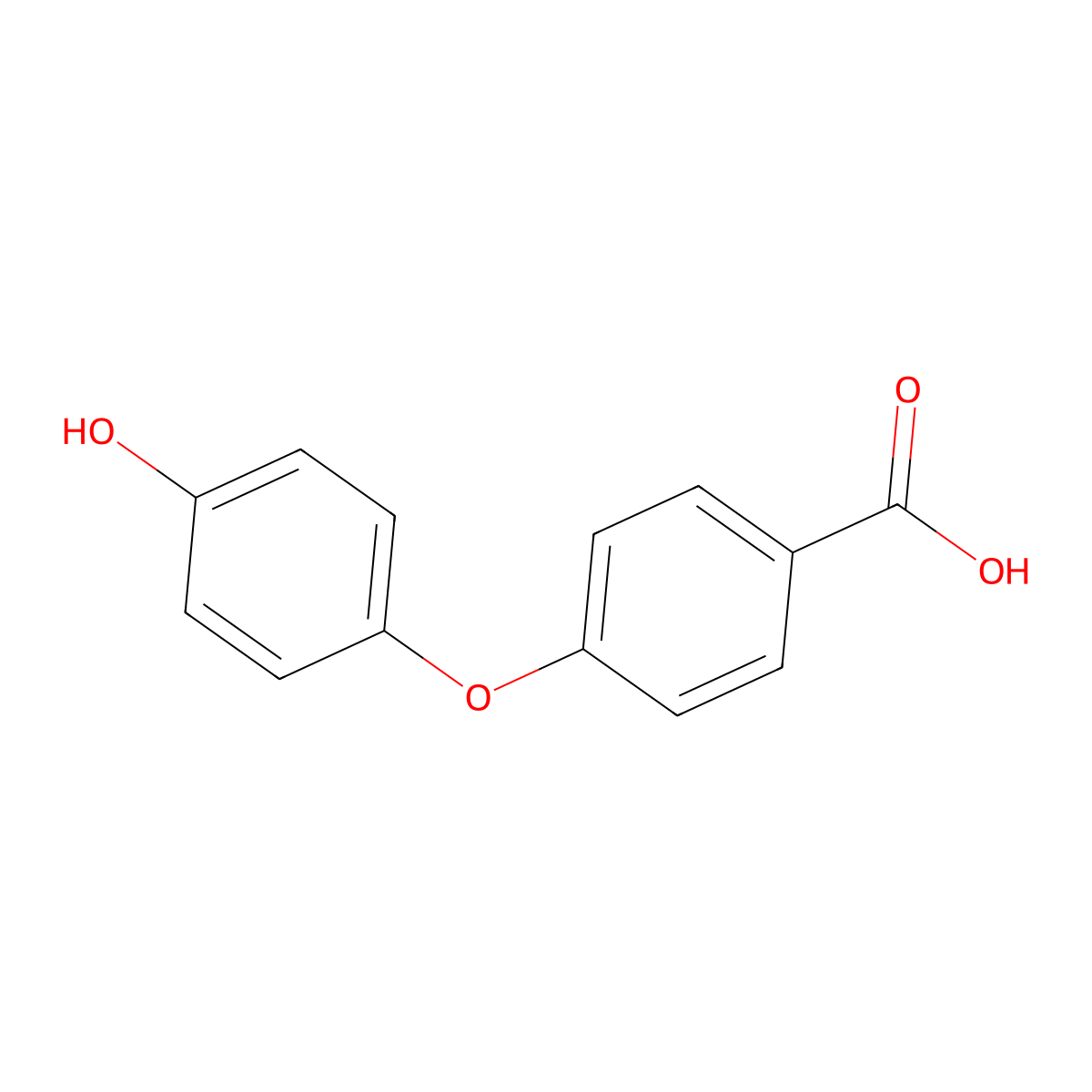 4-(4-Hydroxy-phenoxy)-benzoic acid molecular structure, CAS 500-76-5