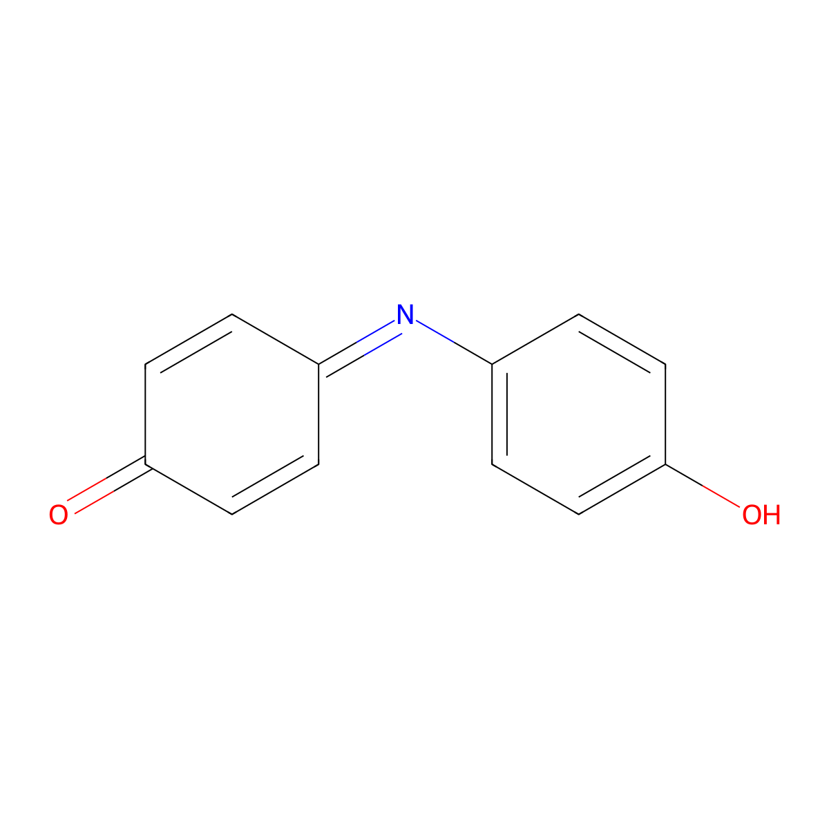 Phenolindophenol molecular structure, CAS 500-85-6