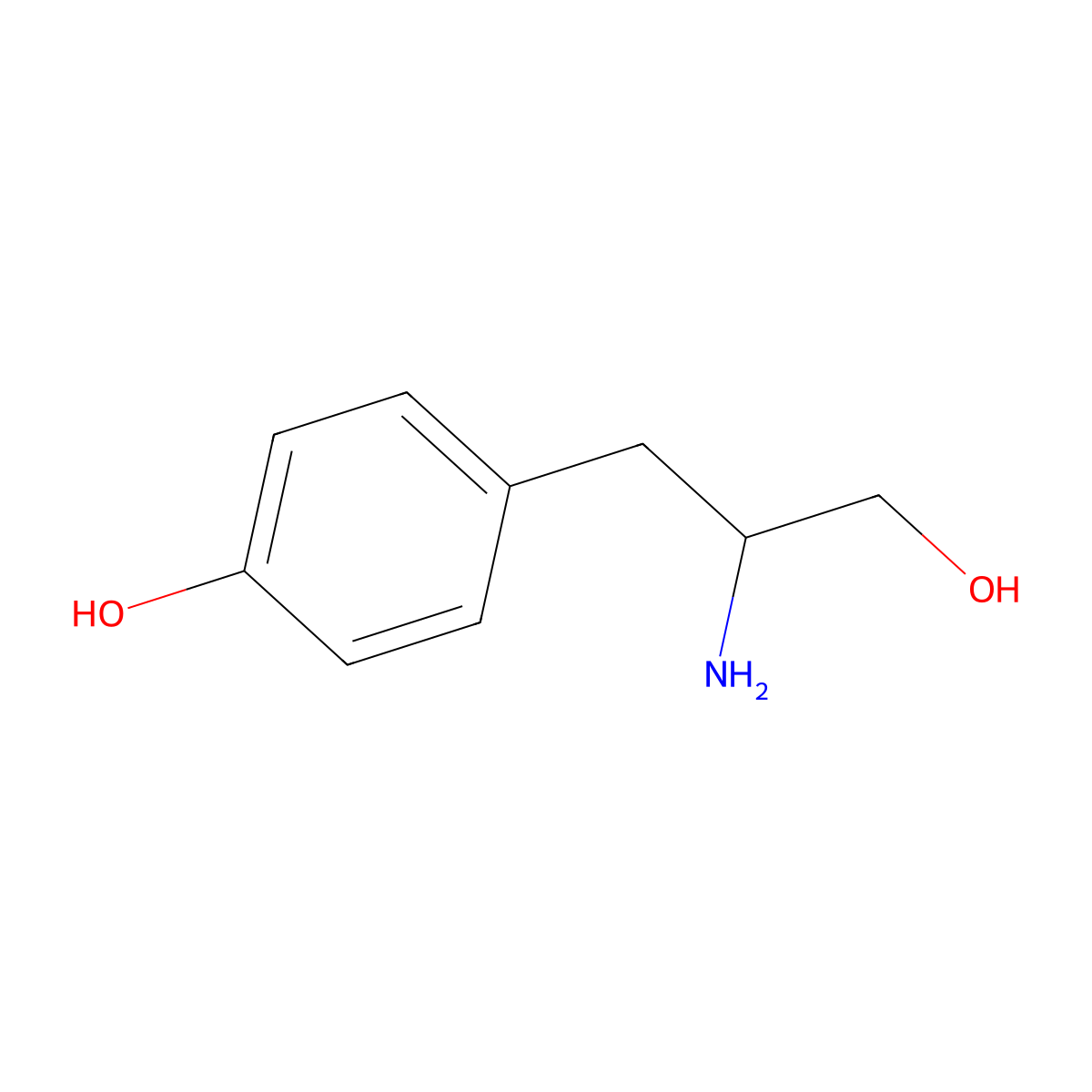 4-(2-Amino-3-hydroxypropyl)phenol molecular structure, CAS 500-88-9