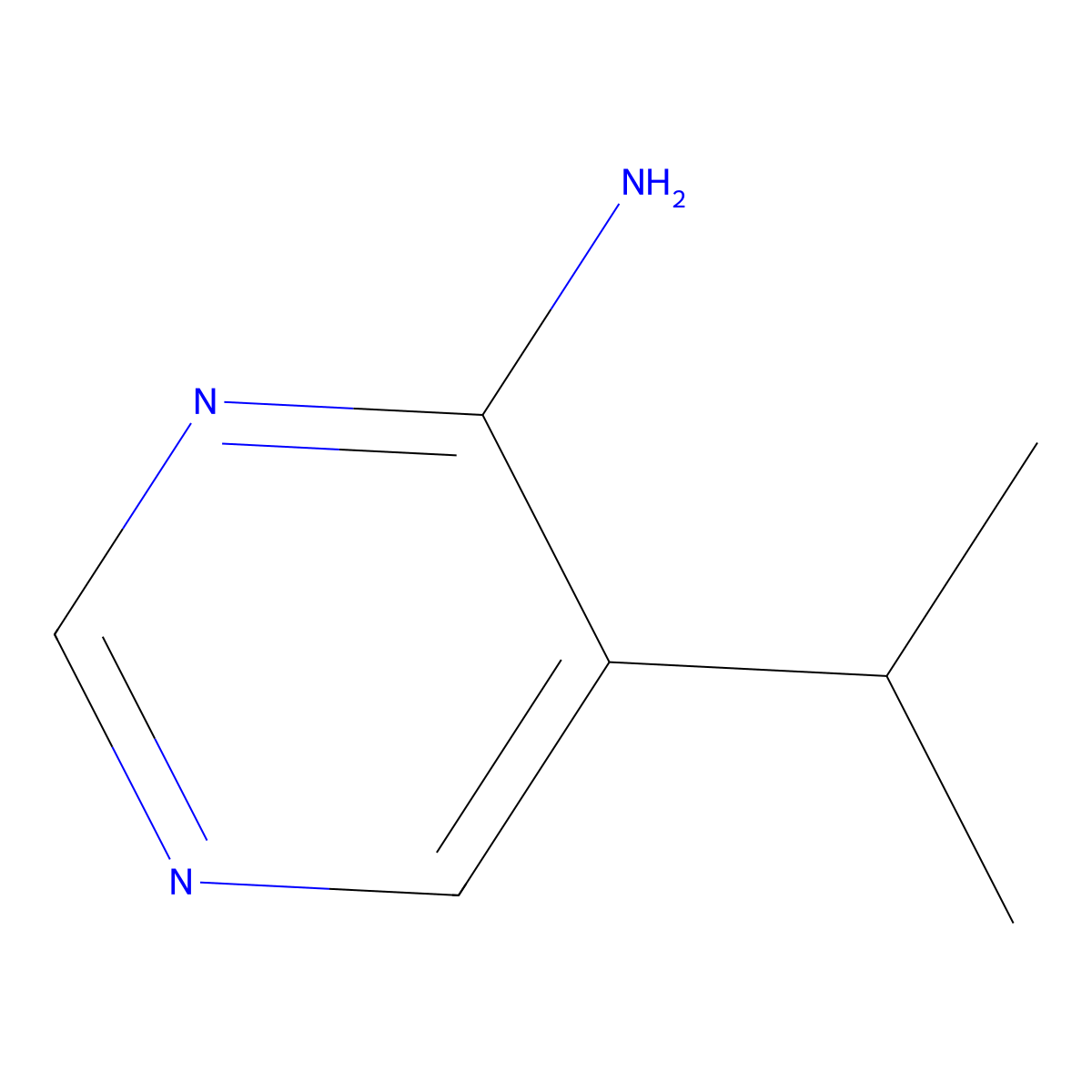 5-Isopropylpyrimidin-4-amine molecular structure, CAS 5000-30-6