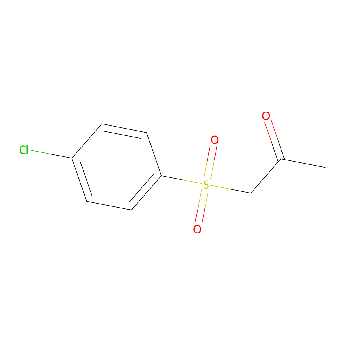 4-Chlorophenylsulfonylacetone molecular structure, CAS 5000-48-6