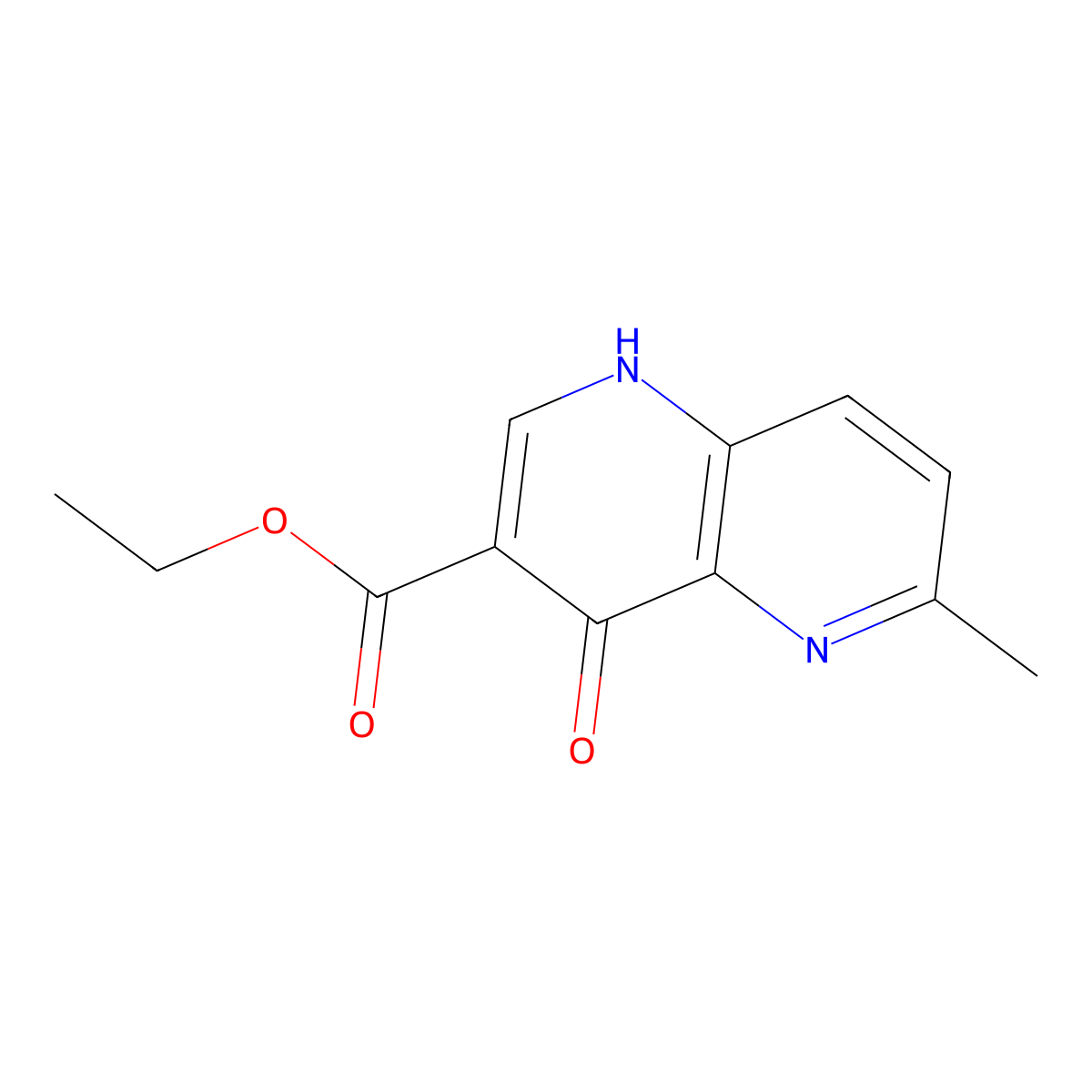 3-Carbethoxy-4-hydroxy-6-methyl-1,5-naphthyridine molecular structure, CAS 5000-81-7