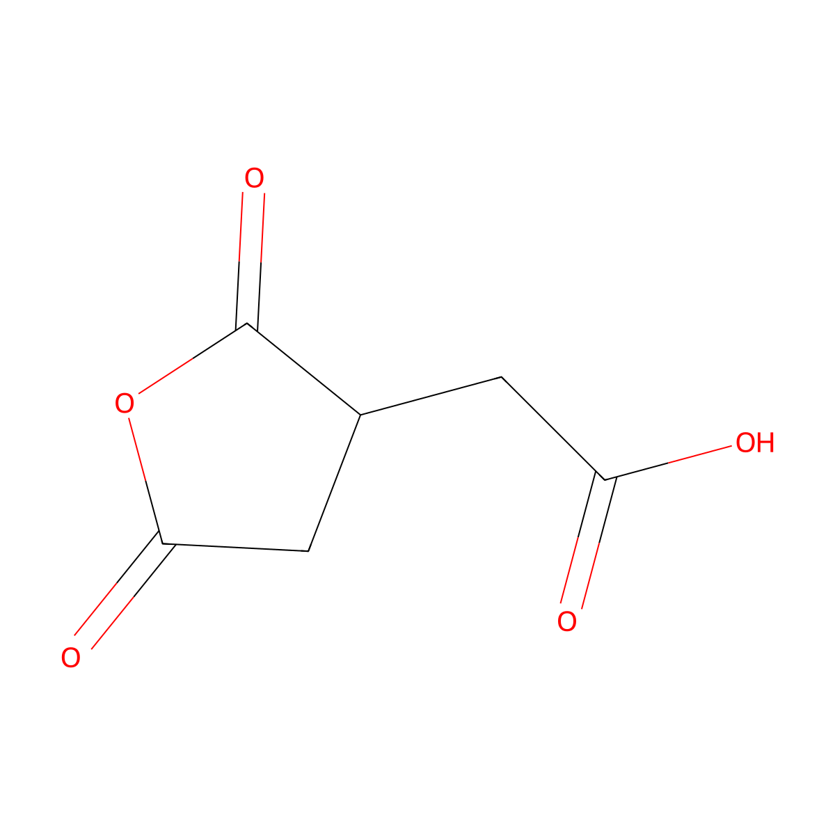 Tricarballylic anhydride molecular structure, CAS 500000-19-1