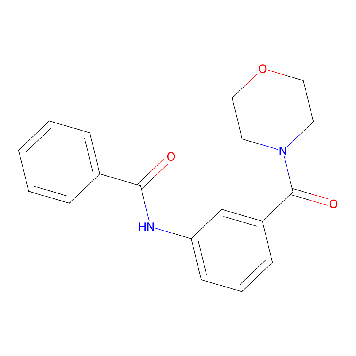 N-[3-(morpholine-4-carbonyl)phenyl]benzamide molecular structure, CAS 500001-33-2