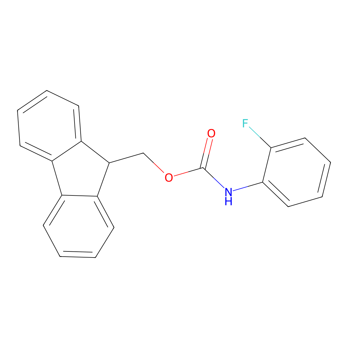 9H-fluoren-9-ylmethyl N-(2-fluorophenyl)carbamate molecular structure, CAS 500001-94-5