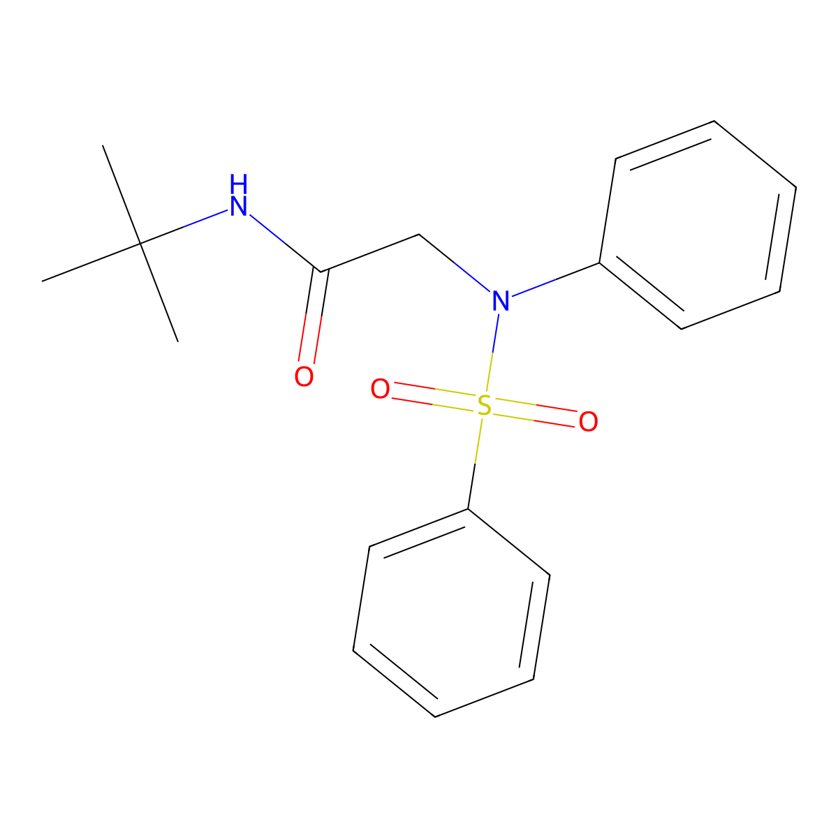 2-[N-(benzenesulfonyl)anilino]-N-tert-butylacetamide molecular structure, CAS 500001-96-7