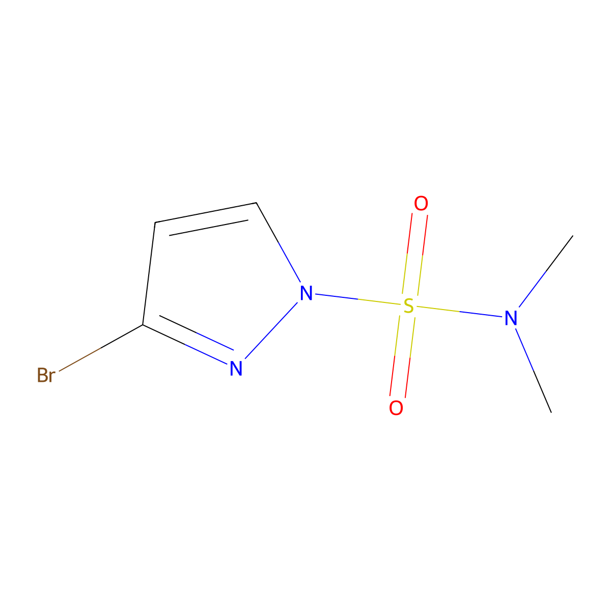 3-Bromo-1-(dimethylsulfamoyl)pyrazole molecular structure, CAS 500011-84-7