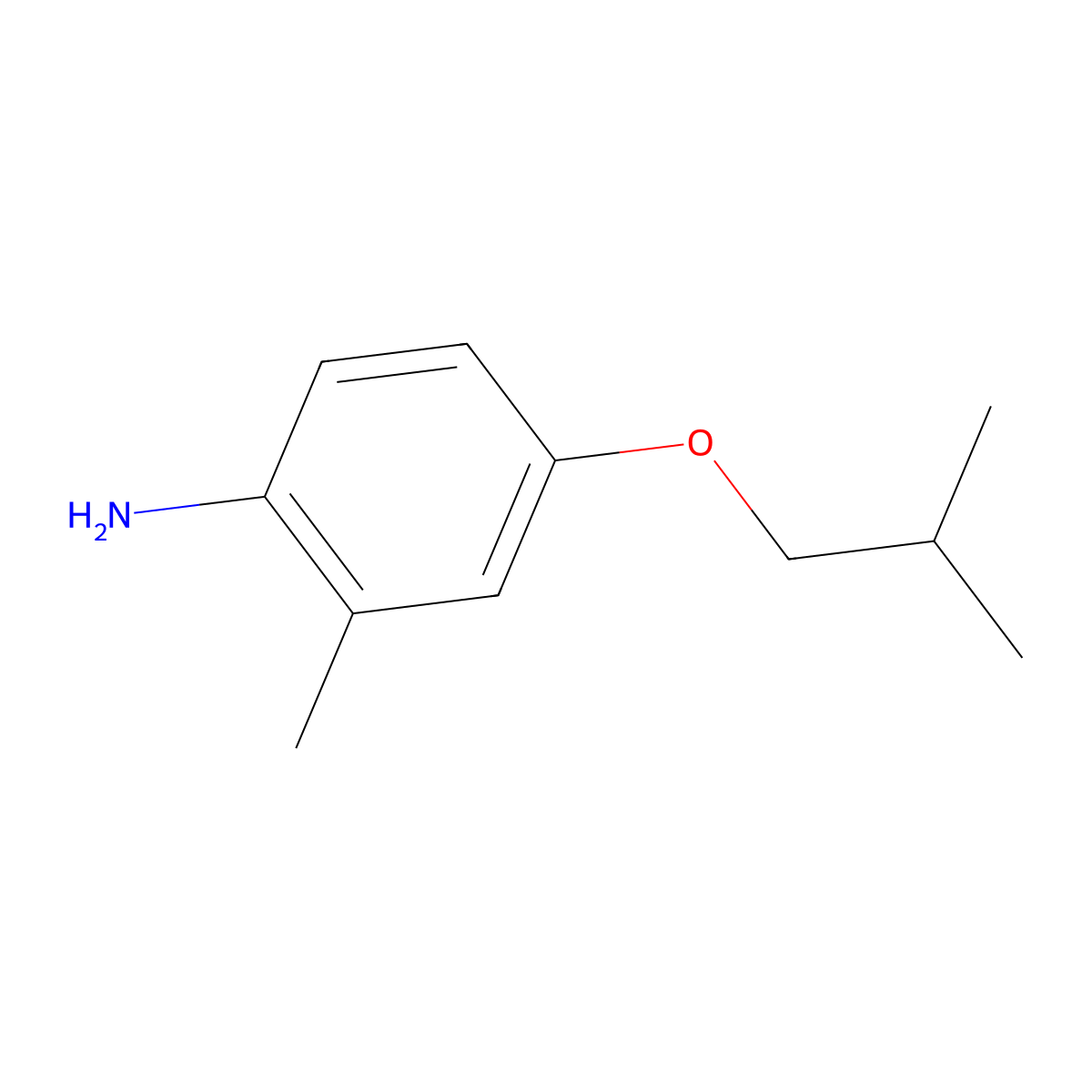 2-Methyl-4-(2-methylpropoxy)aniline molecular structure, CAS 500015-10-1