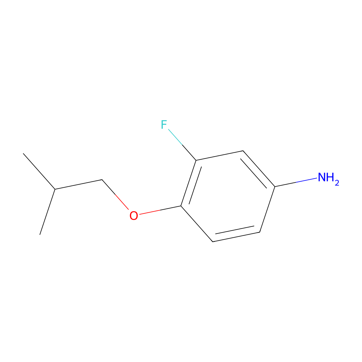 3-Fluoro-4-isobutoxyaniline molecular structure, CAS 500015-24-7
