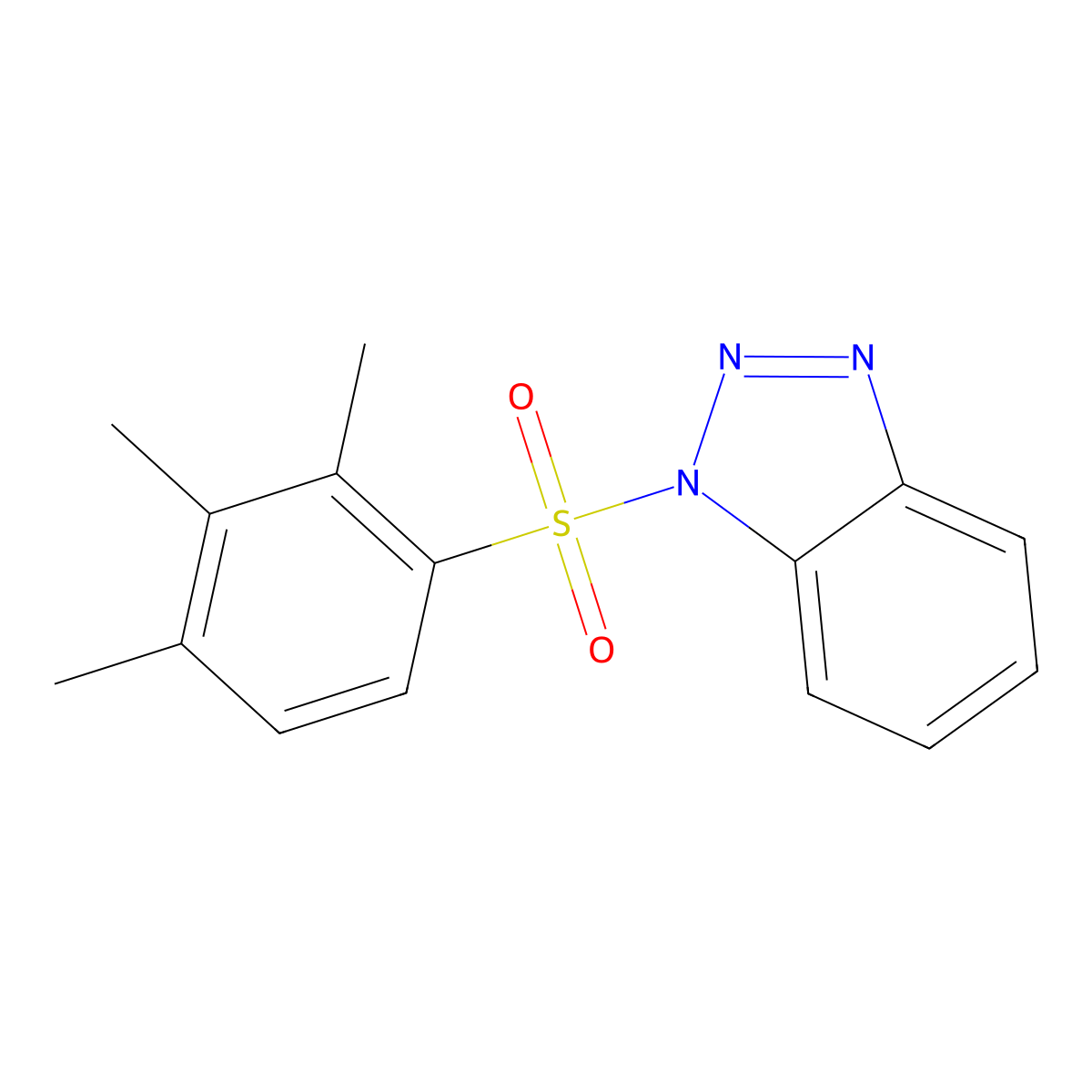 1-(2,3,4-Trimethylphenyl)sulfonylbenzotriazole molecular structure, CAS 500015-50-9