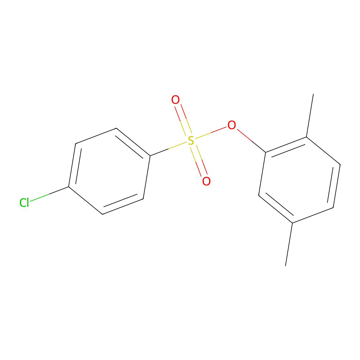 2,5-Dimethylphenyl 4-chlorobenzenesulfonate molecular structure, CAS 500015-61-2