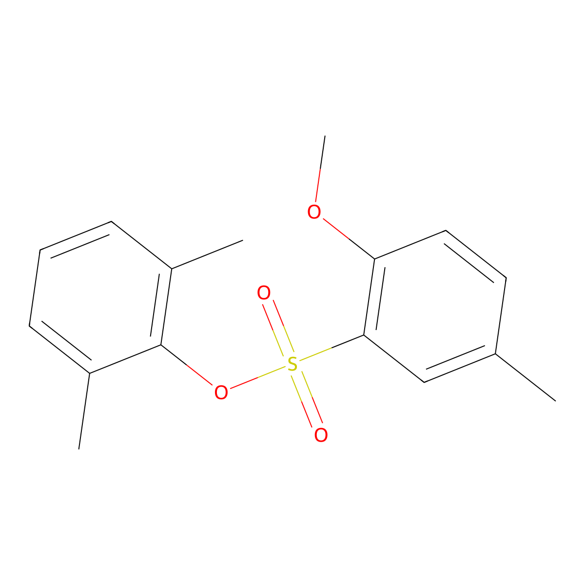 2,6-Dimethylphenyl 2-methoxy-5-methylbenzenesulfonate molecular structure, CAS 500015-63-4